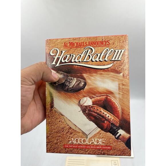 Hard Ball 3 - Al Michaels Announces (Sega Genesis, 1993) Box, Game, Manual, Reg - Picture 14 of 15